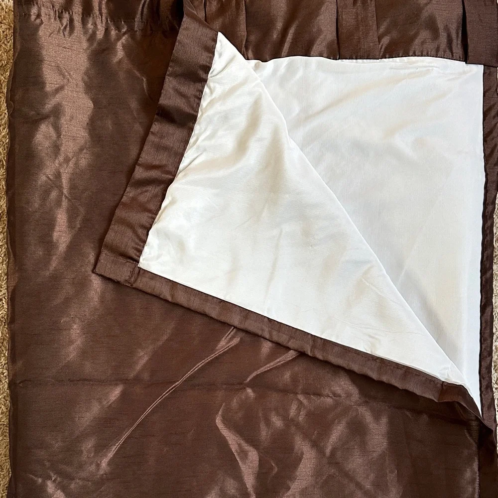 Luxurious Brown Blackout Insulated Curtain Set of 2